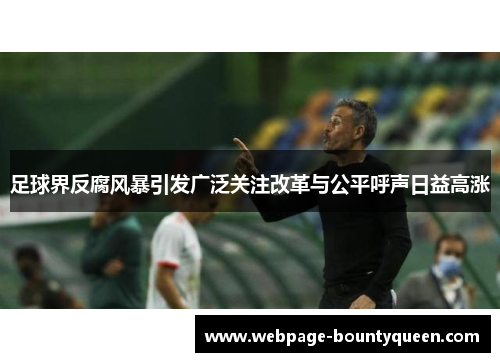 足球界反腐风暴引发广泛关注改革与公平呼声日益高涨